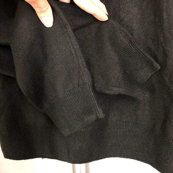 Isaac MIZRAHI Black 1/2 Zip Long Sleeve Sweater Sz M - Picture 6 of 9